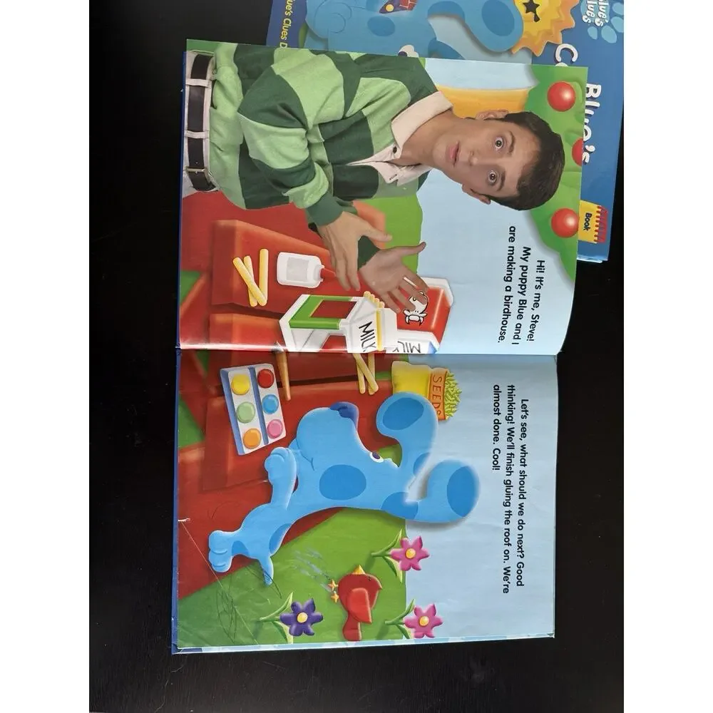 Vintage 2000 Blue’s Clues Discovery Series Books 1 & 5 Hardcover Steve Lot